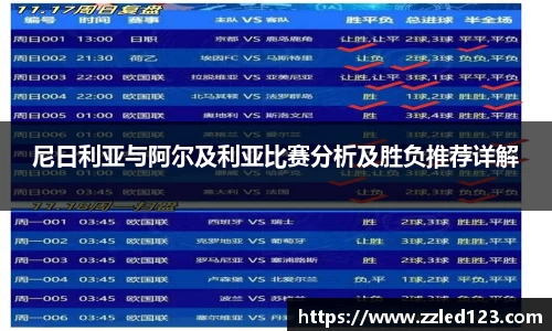 尼日利亚与阿尔及利亚比赛分析及胜负推荐详解
